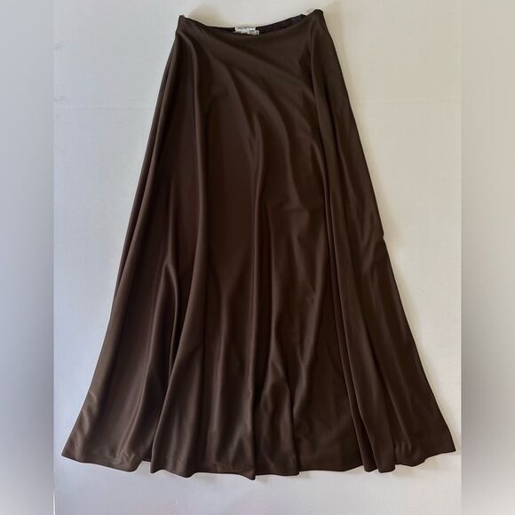 1970s Vintage Emilio Pucci Chocolate Brown Jersey Maxi Skirt Saks Fifth Ave S/XS - Picture 1 of 16